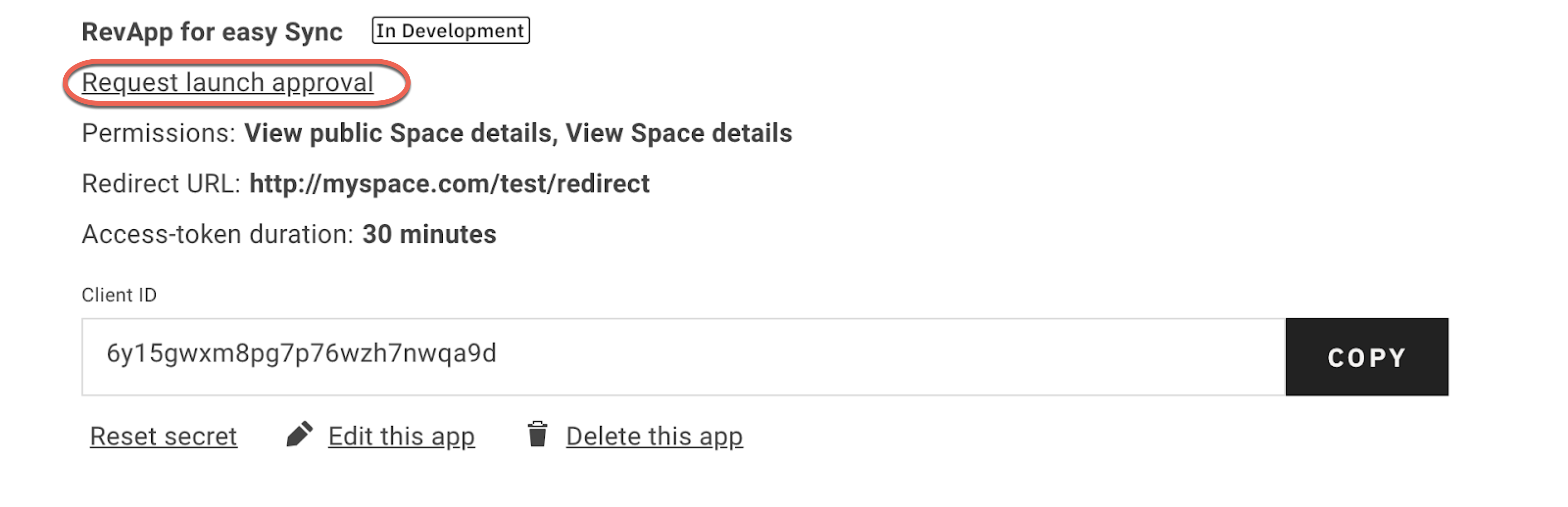 OAuth Production Access Request OAuth Production Access Request