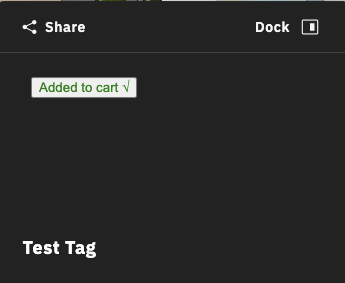 Added to cart confirmation