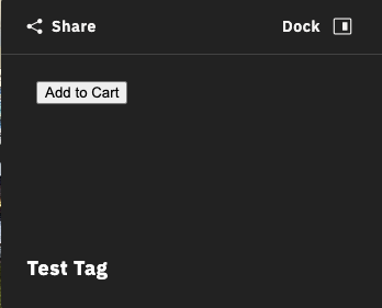 Add to cart button