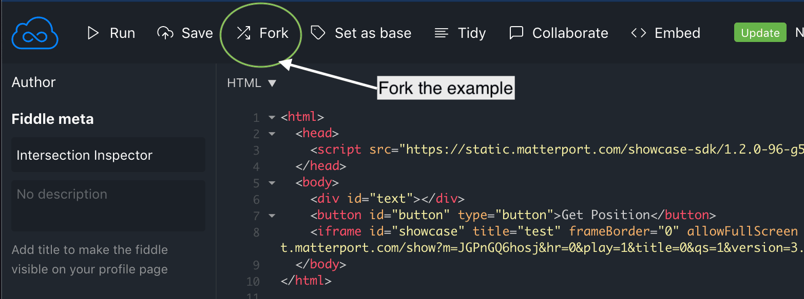 Intersection inspector fork