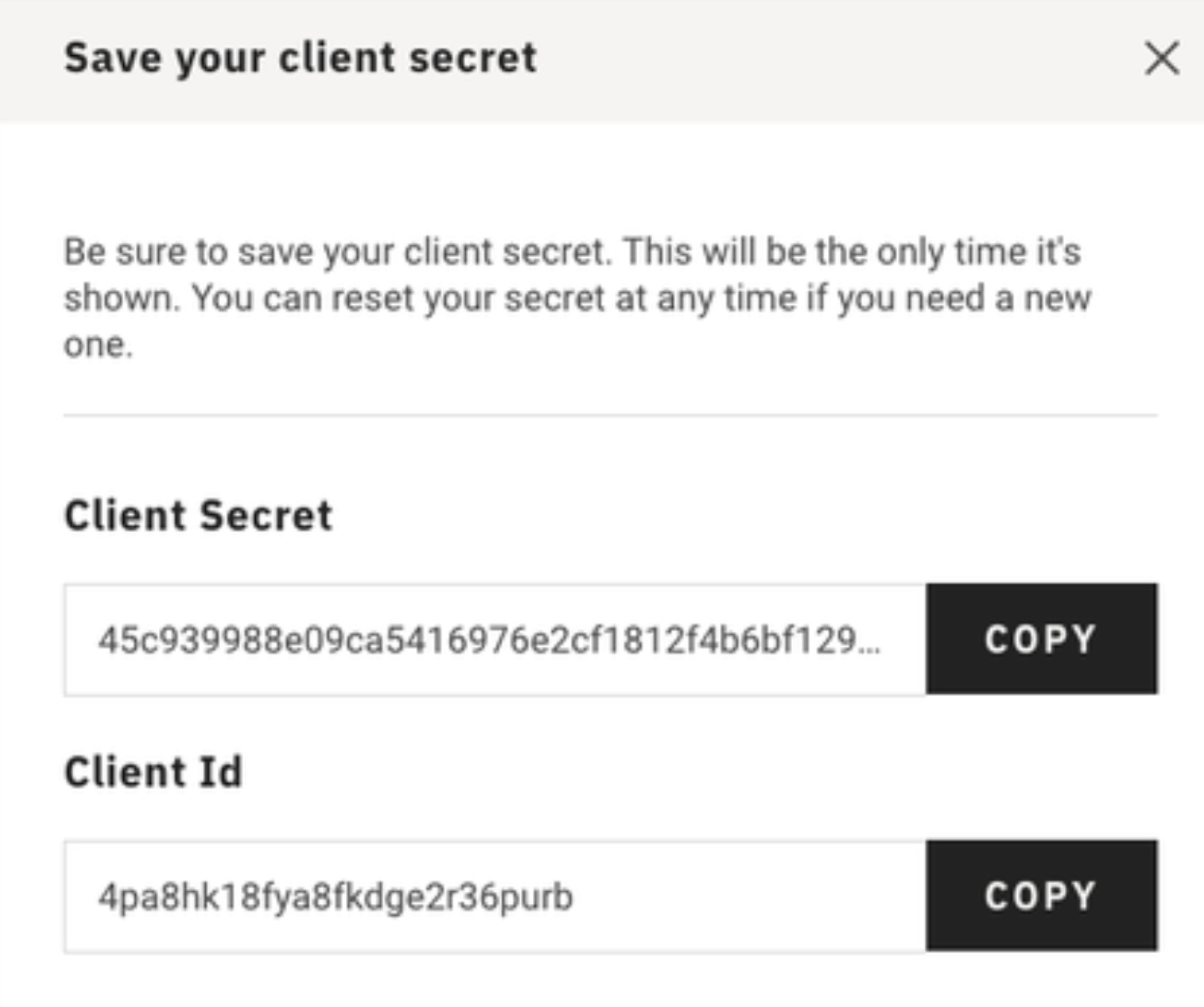 OAuth Client Secret